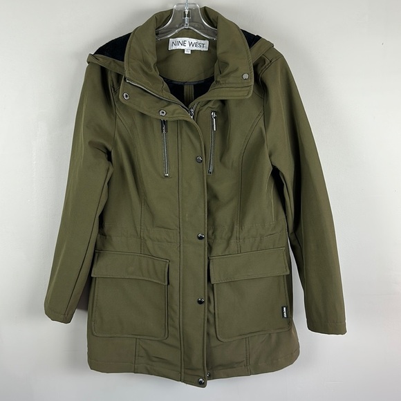 Nine West Olive Green Coat Size Small - Picture 1 of 14